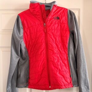 The North Face Vibrant Red and Soft Gray Jacket